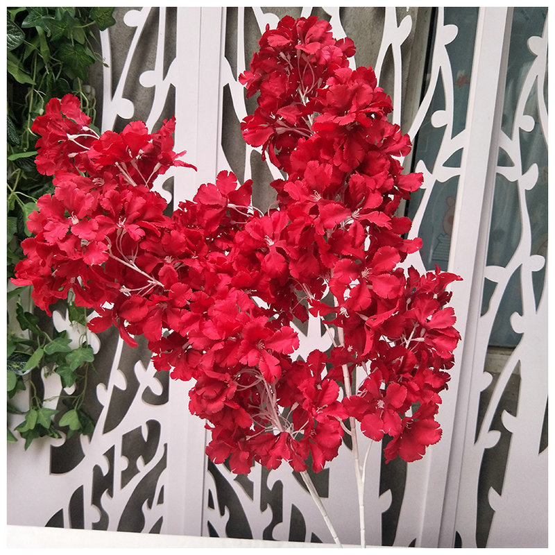 

20Pcs Cherry blossom Wedding Archway sitting Living room photograph studio marriage celebrates wedding hall ceiling decor, Burgundy
