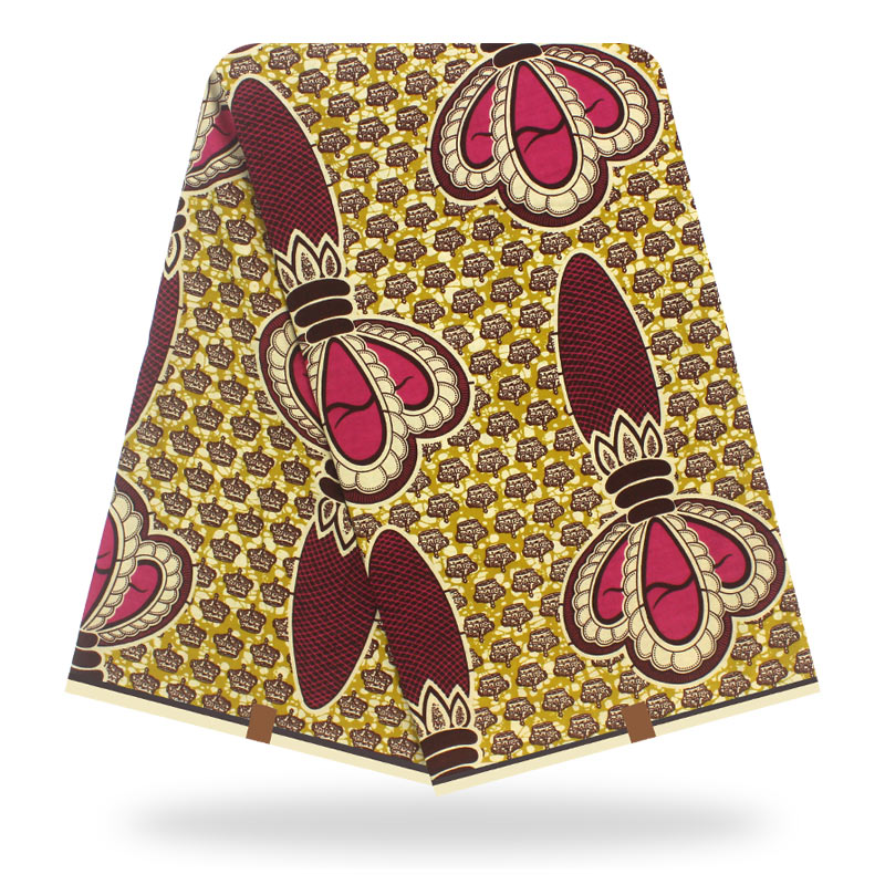 

2020 Latest Arrivals African 100% Cotton Print Fabric Pagnes African Real Wax 6Yard