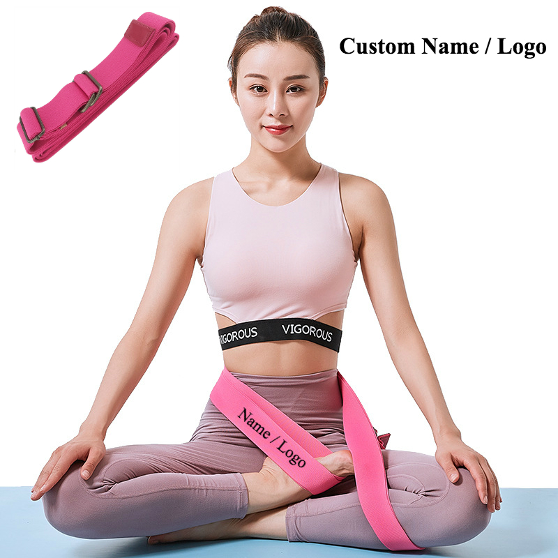 

2M Adjustable Elastic Band for Yoga Meditation Cross Legs Braided Anti-slip Theraband Exercise At Home Customize Name Logo