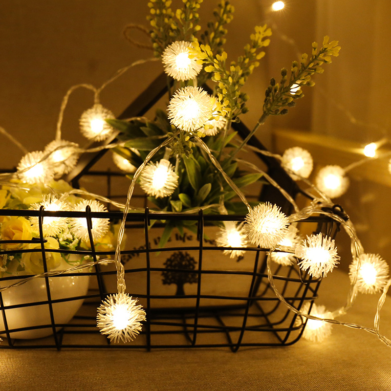 

3M 2M Merry Christmas Dandelion LED Light Garlands 2020 Christmas Decorations for Home Xmas Noel Ornament Happy New Year 2021