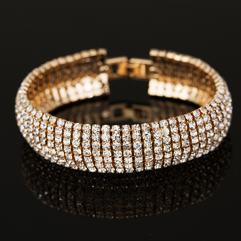 

Luxury Crystal Bracelet & Bangles Full Zircon Austrian Crystal Women's Bracelet Wedding Jewelry
