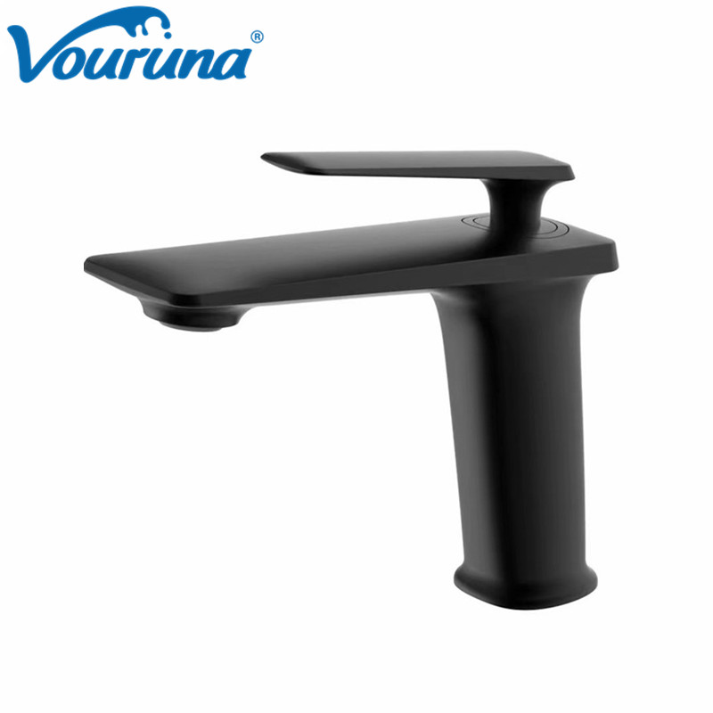 

VOURUNA New Arrival Single Hole Washbasin Mixer Faucet Black&Rose Golden Bathroom Lavatory Basin Sink Tap New Unique Style