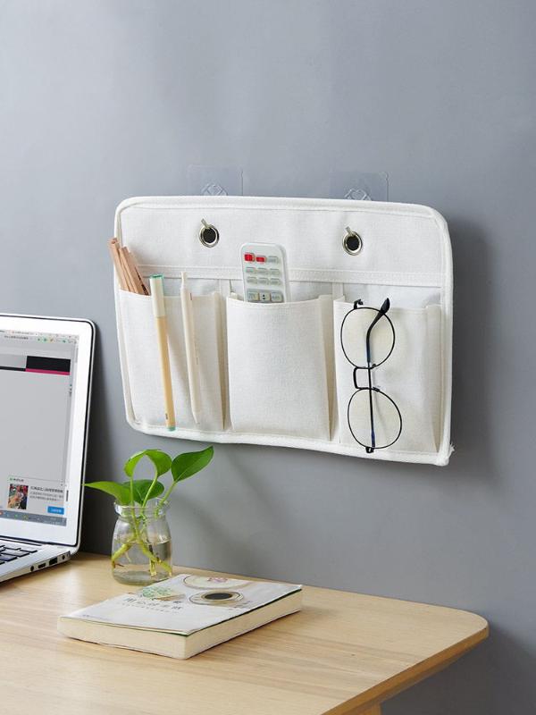

Dormitory bunk bed hanging receive bag pouch cell phone pocket wall hanging bag data lines organiser, Transparent