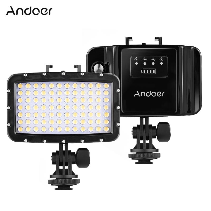 

W84 Rechargeable Sports Camera Diving Light Waterproof LED Video Light for Hero 8/7/6/5/4 and DSLR Cameras