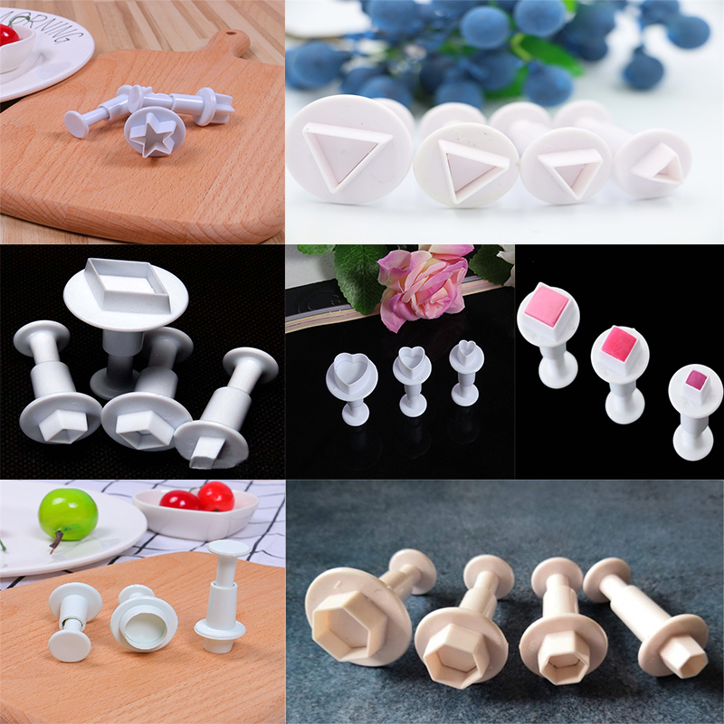 

Biscuit Plastic Mold 3D Cookie Plunger Cutter Pastry Cake Decorating Kitchen Tools DIY Cortador Fondant Baking Accessories