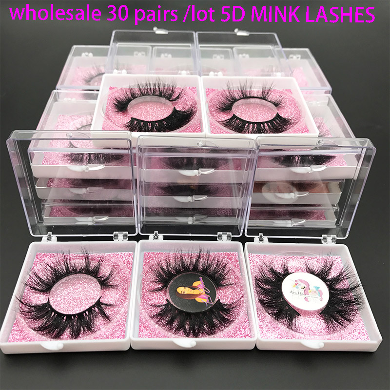

MIKIWI 30 Pairs wholesale Order mink eyelashes Soft Dramatic Eyelashes 5D Mink Thic Natural Long Volume