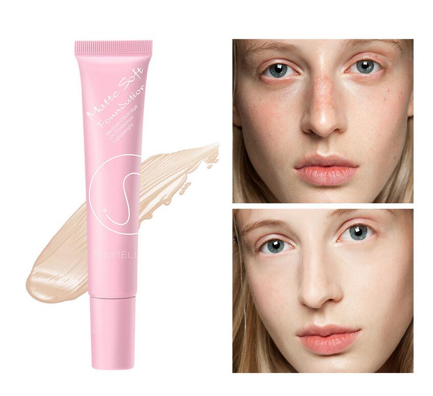 

8-color liquid foundation texture is exquisite translucent nude skin-friendly makeup natural makeup