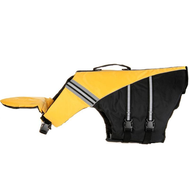 

Dog Life Jacket Size Adjustable Dog Life Preserver Durable Vest Buoyant Lifesaver Size  (Yellow, As pic