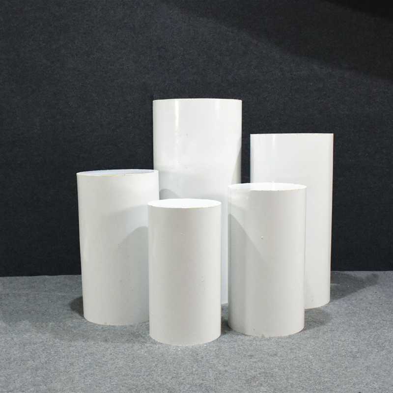 

Round 5pcs Risers White Iron Cylinder Plinth Display Party Pedestal Wedding