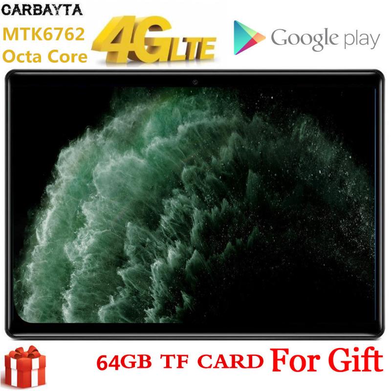 

Gift 64GB TF Card 10.1 Inch Tablet PC Global Bluetooth Wifi Phablet Android 9.0 8 Octa Core Dual SIM Card 2.5D IPS 1920*1200, Black