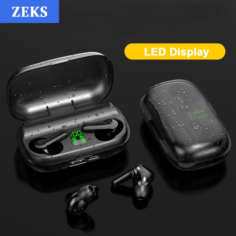 

TWS Wireless Bluetooth Earphone LED Digital Display HIFI Noise Reduction Stereo Sport Waterproof Earphone With 2200 mAh Box