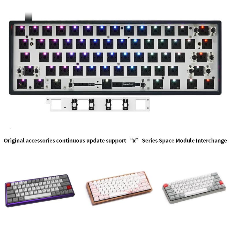 

Mechanical Keyboard GK61X DIY Kit Hotswap Keyboard GK61 Upgrade Version 60% For Cherry MX Switch Gateron Kailh Switches