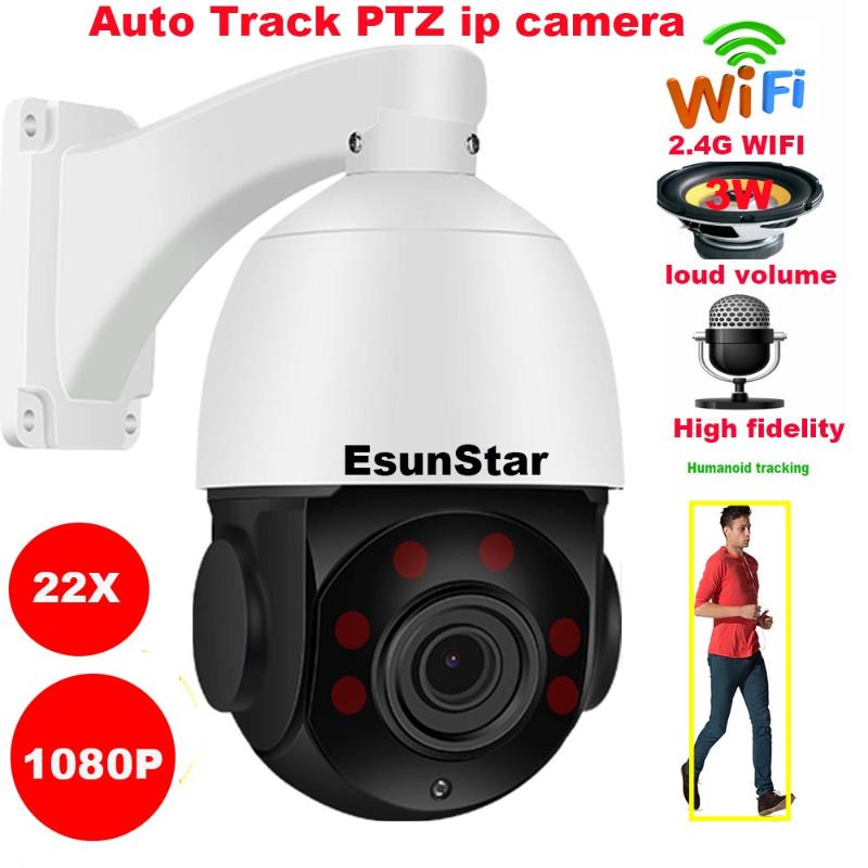 

2MP SONY IMX307 Wireless 1080P 22X zoom humanoid Auto Track PTZ Speed dome IP Camera build MIC speaker 32 64 128gb SD CAMHI