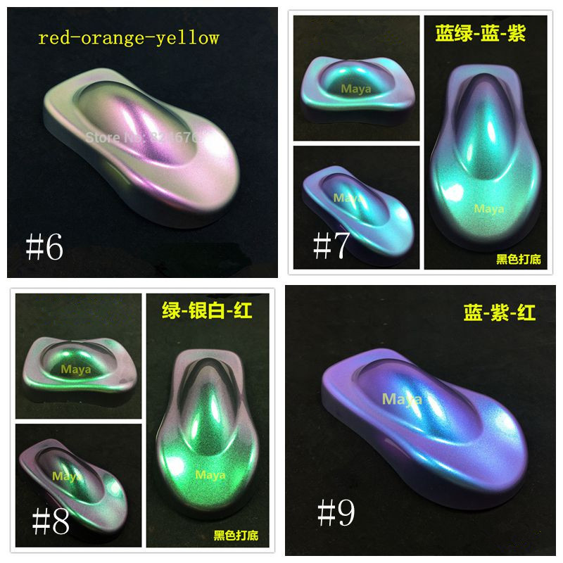 

Mix 5 colors Chameleon powder for paint,Mermaid Dust For DIY nail polish dust