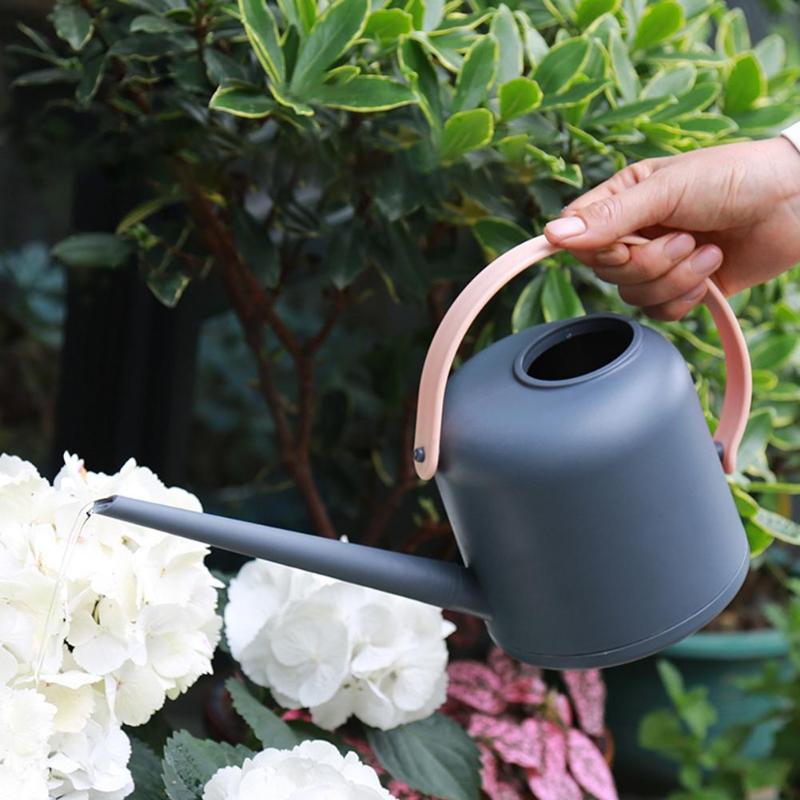 

Watering Equipments 1.7L Long Narrow Spout Plastic Mouth Flower Can Garden Plants Pot Sprinkling Plant Tool, Grey