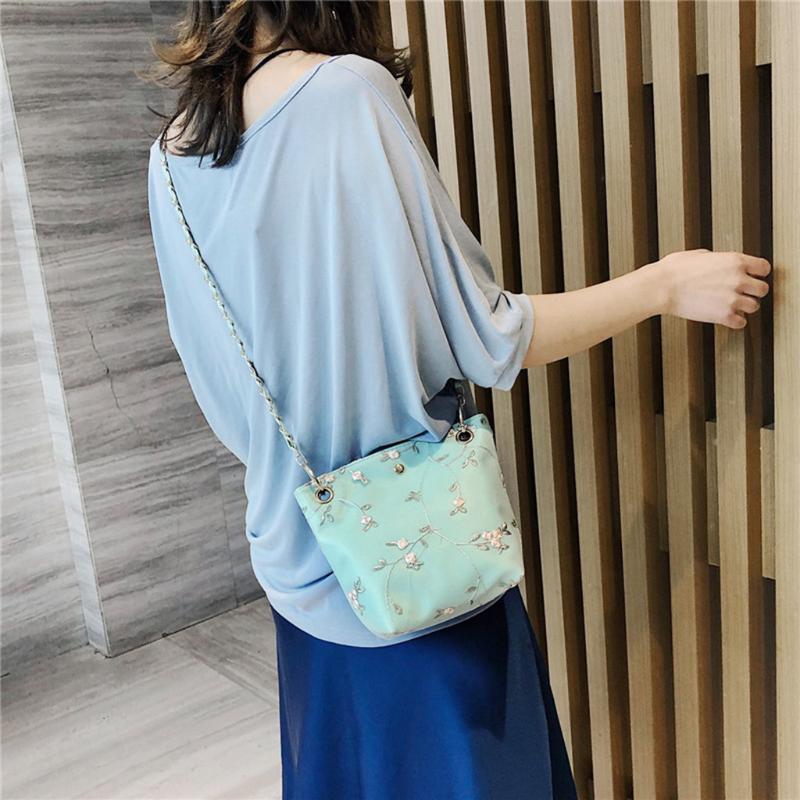 

Crossbody Bags For Women Beach Lace Embroid Bucket Bag Square Bag Messenger Lady Crossbody Bags #116, Bu