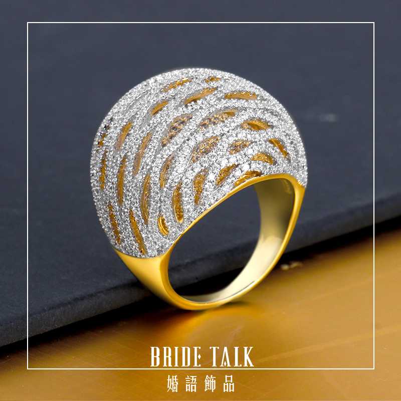 

Luxulry Ring Multi-layer Cross line Winding Full Stone Rings European and American Fashion Party women Engagement Jewelry