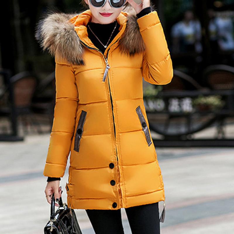 

Down Hooded Winter Jacket Women Parkas 2021 New Women's Jacket Fur Collar Outerwear Female Plus Size Winter Coats#0820g30, Red