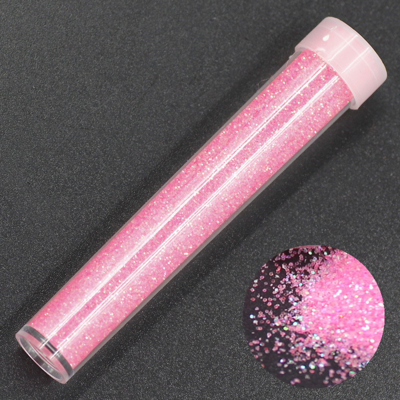

1 Bottle Kawaii DIY Pink Glitter Nail Powder Glitter Nail Dust Powder Laser Gradient Pigment Art Decoration P3