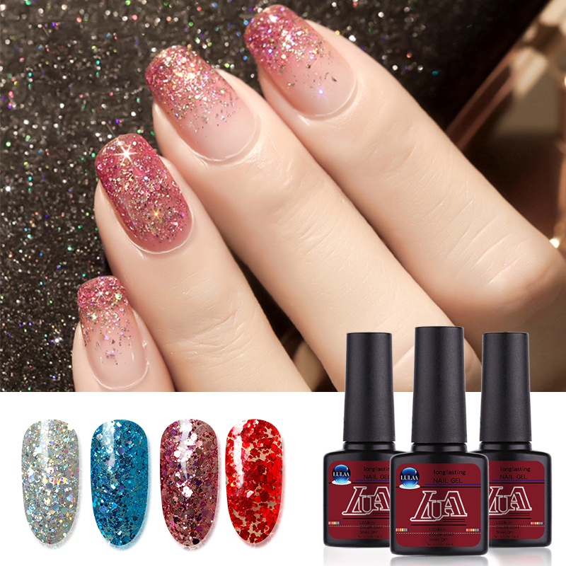 

Sequin Gel Nail Polish Long-lasting Shiny Uv Led Drying Nail Polish Luminous Shimmer Art Gel, Dr0626a11