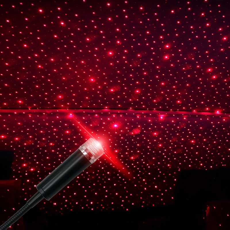 

Auto LED Car Roof Star Night Light Projector Atmosphere USB Decorative Lamp Adjustable Multiple Home Decoration Lighting Effects