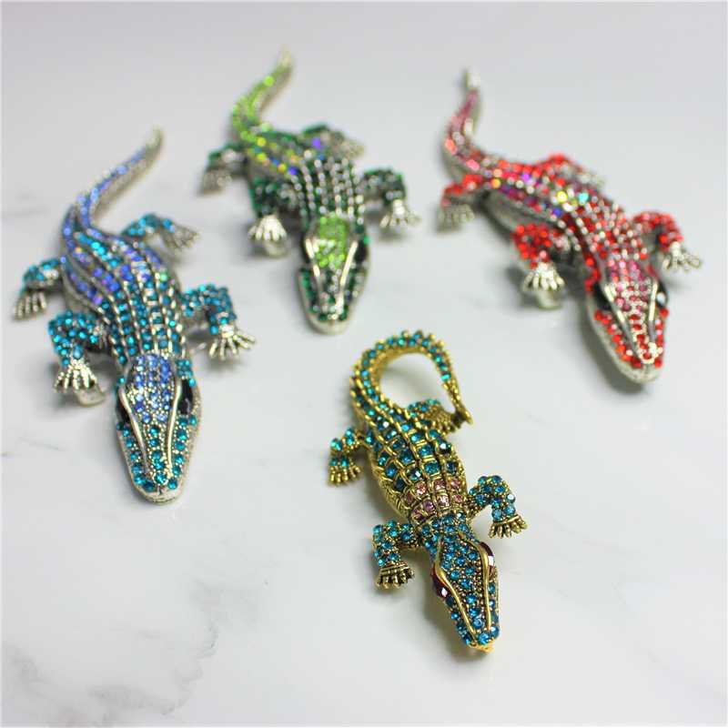 

KingDeng Crocodile Brooches Punk Fashion Jewelry Big Enamel Pins Brooch Unisex Gifts for Men Red Zinc Alloy Gothic Party