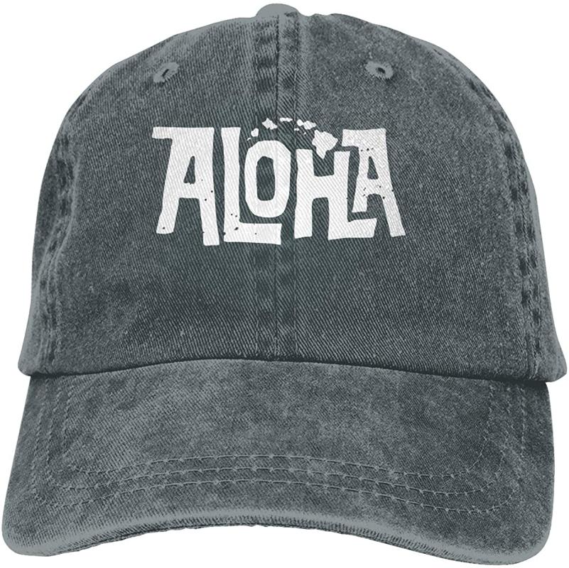 

Aloha Hawaiian Map Unisex Soft Casquette Cap Vintage Adjustable Baseball Caps, Gray