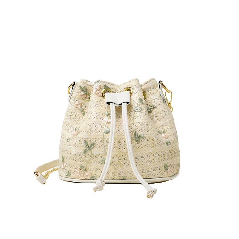 

Womens Bags Fashion Solid Color Lace Shoulder Handbag Woven Beach taschen women bolsa masculina sac femme #Zer, Beige