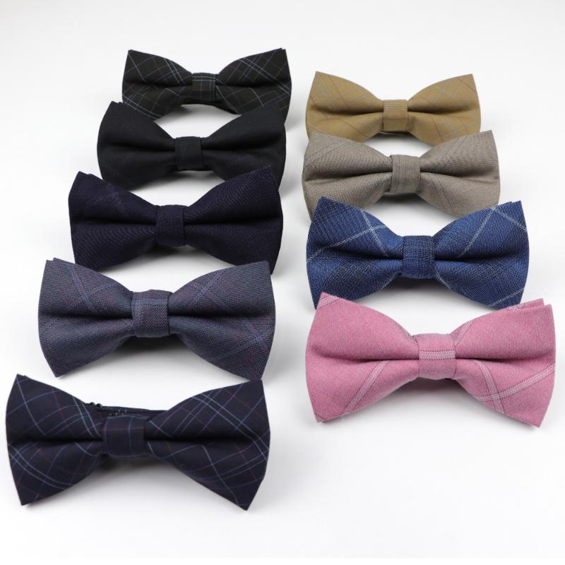 

Plaid Mens Bow Tie Flexible Bowtie Smooth Necktie Soft Stripped Butterfly Decorative Pattern Colorful Ties