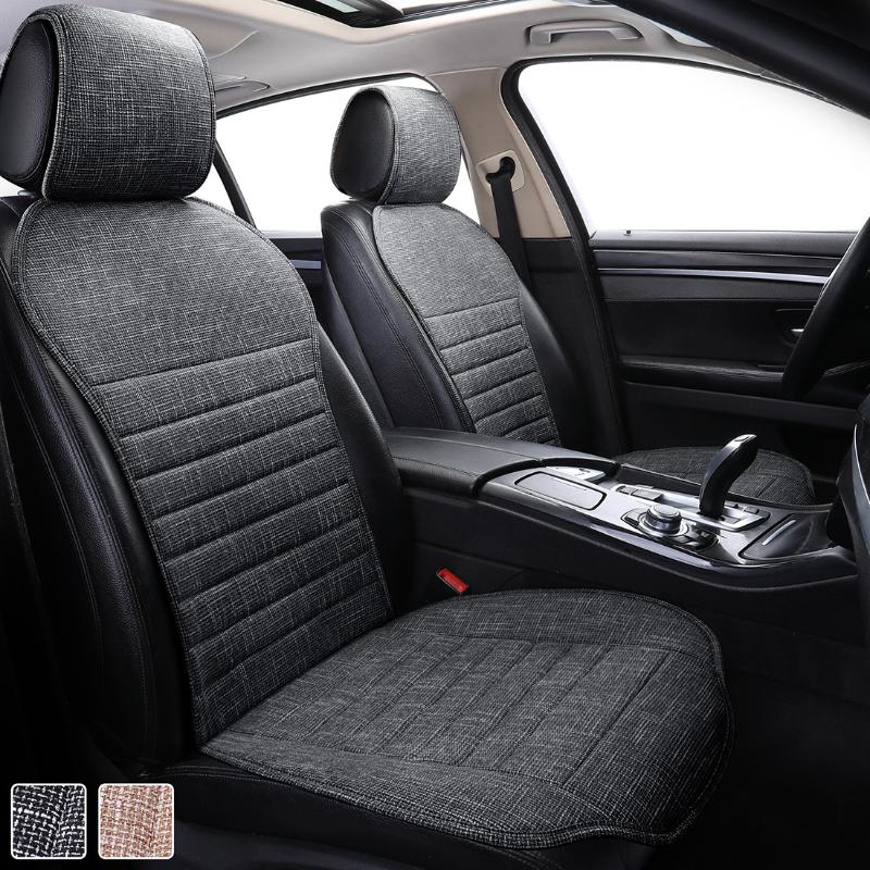 

Single Car Seat Cover Four Seasons Universal Small Waist Cushion Cover Flax Breathable Automobiles Seat Covers Protector