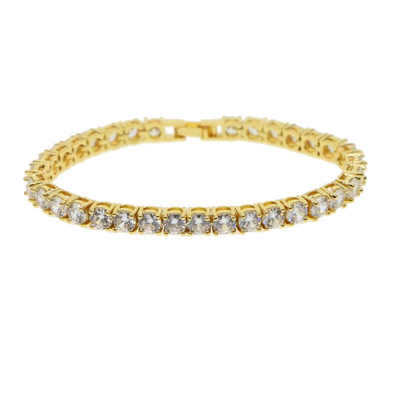 

2020 Mens Hip Hop tennis luxury Bracelet Shining square Round Cut Cubic Zirconia Bracelets Men's Bling Bling Bangle hot sale
