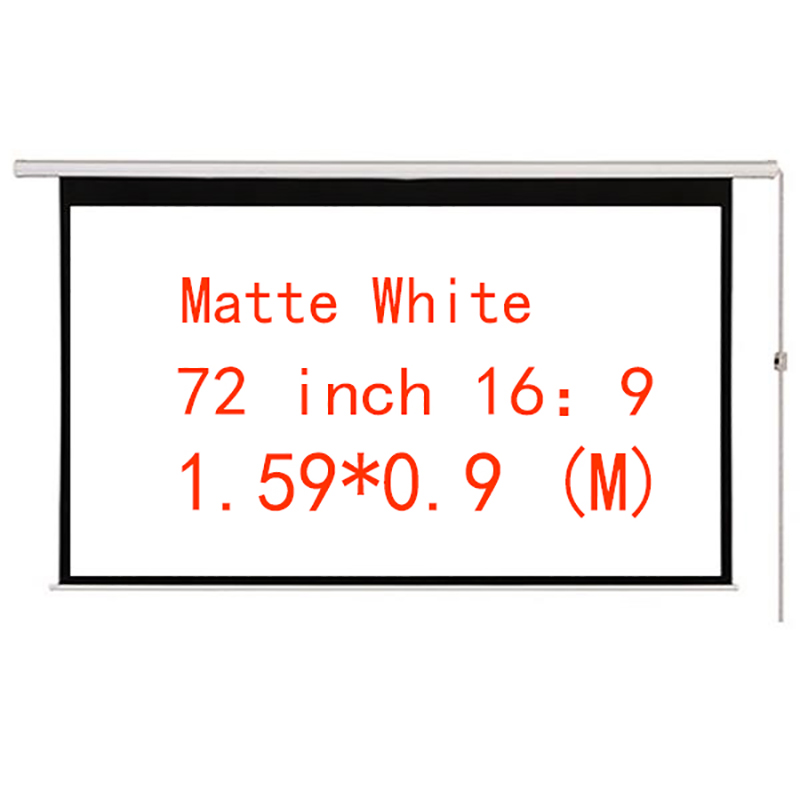 

Thinyou MaWhite Projector Electric Screen 72 Inch 16:9 Motorized Projection Screen With Remote for Home Cinema Business bar
