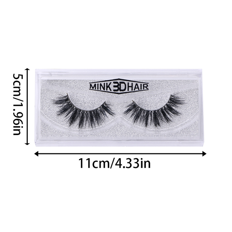 

Black Soft 3D Mink False Eyelashes Cross Messy Eye Lashes Extension 1 Pair D5BF