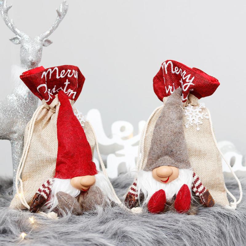 

2020 New Santa Claus bag drawstring Christmas gift bag party supplies Christmas decoration Doll Gift