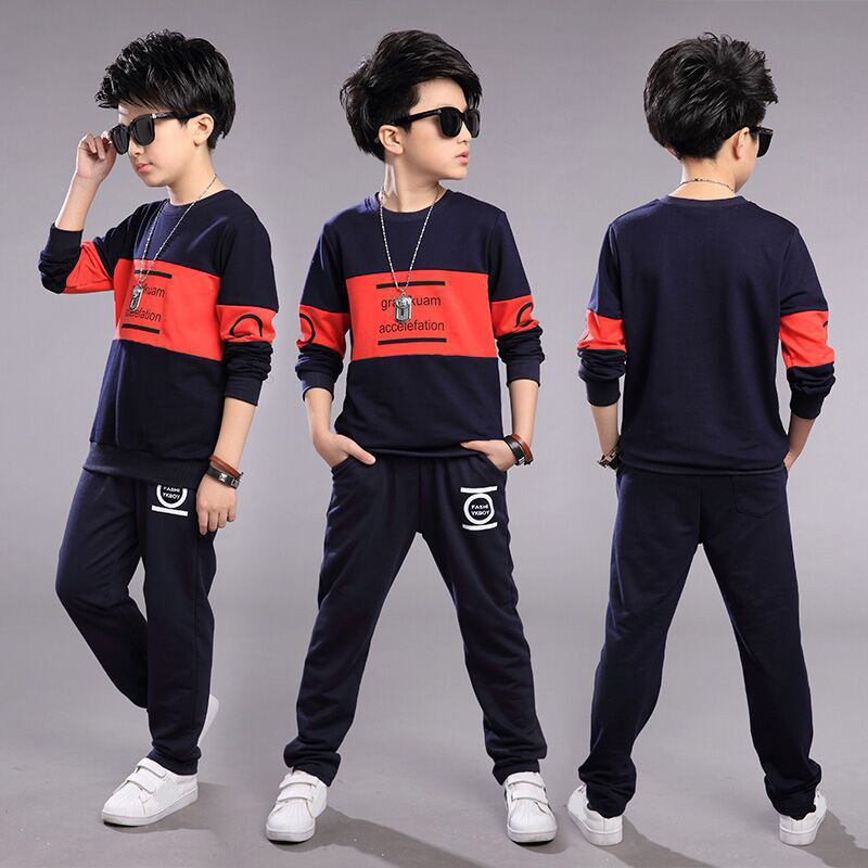 

Teen Children Clothes 3-11year Boys Costume Tracksuit Camouflage Tops Pants 2PCS Children Spring Outfits Set, Tz1228-white