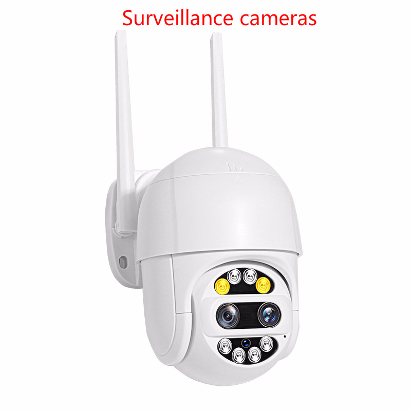 

WIFI Outdoor Waterproof Binocular Double Lens Network Camera Surveillance Camera 1080P And Snowproof, As pic