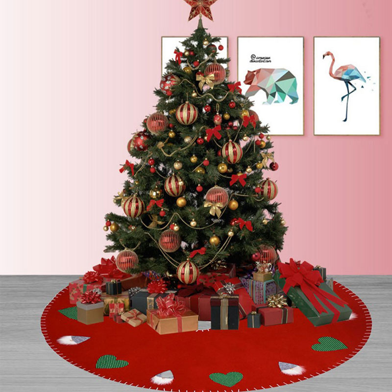 

Christmas Tree Skirts Xmas Tree Decorations Ornaments For Home Check Skirt Carpet