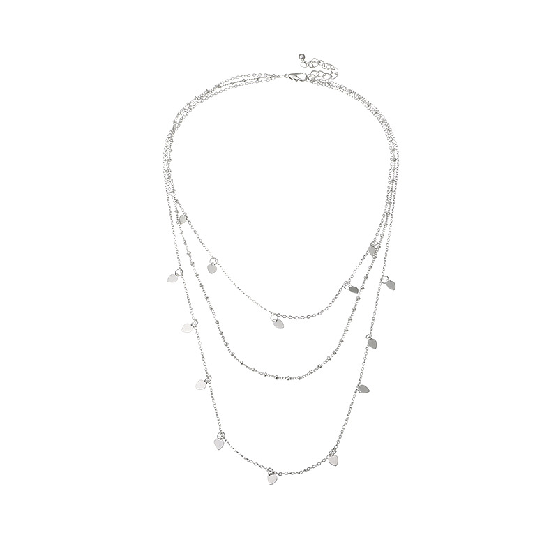 

Chokers Retro Beads Love Multilayer Choker Necklace For Women Jewelry Chains Collares Friend Accessories Aesthetics Suspension XL10228