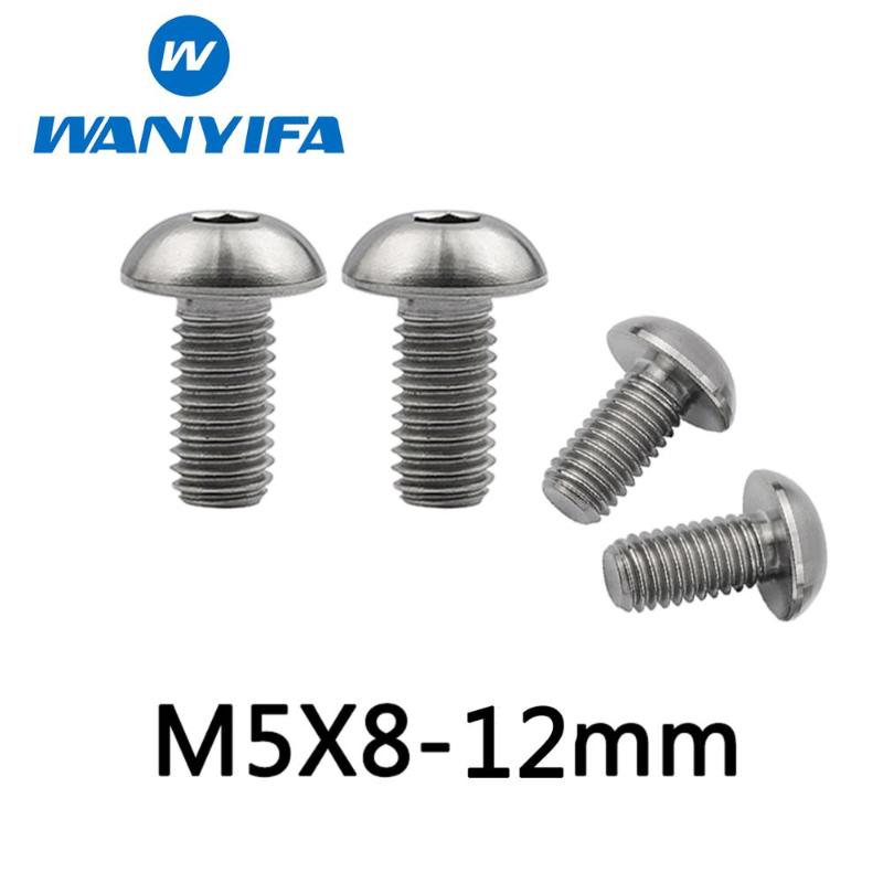 

Wanyifa Titanium Bolt M5X8 10 12 18mm Cycling Bike Bottle Cage Holder Round Head Allen Key Ti Screw Bicycle Parts