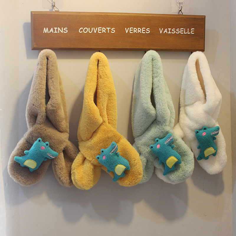 

Plush Autumn winter baby baby scarf Korean version of thick warm girl scarf