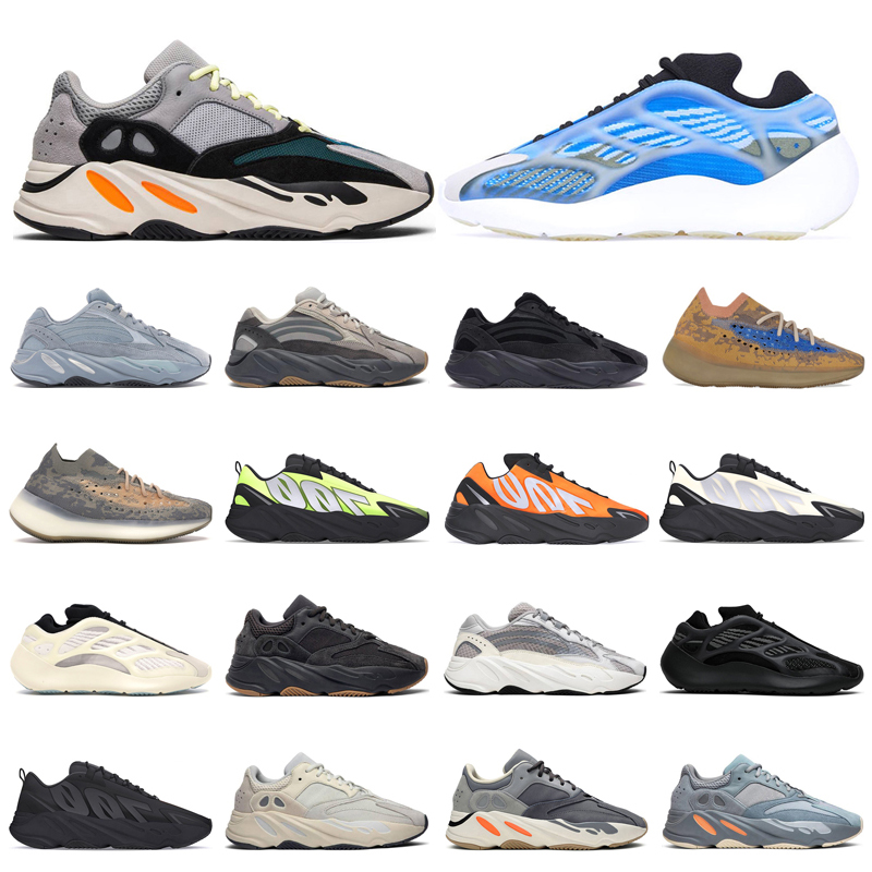 

New kanye 700 trainers mens running shoes Azareth Mist Azael Hospital blue Wave Runner Bone Salt womens fashion sports sneakers outdoor, 23 geode