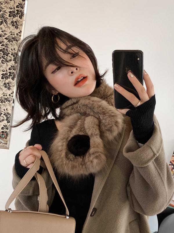 

Sable Scarf mink series scarf female fur collar winter warm fashion Size:75*12cm