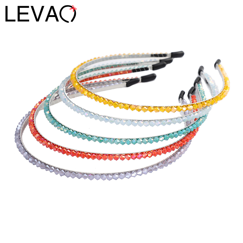 

LEVAO Crystal Hair Band Headbands Elegant Female Bezel Fashion Turban Women Hairbands Girls Hair Jewelry Accessories Head Hoop