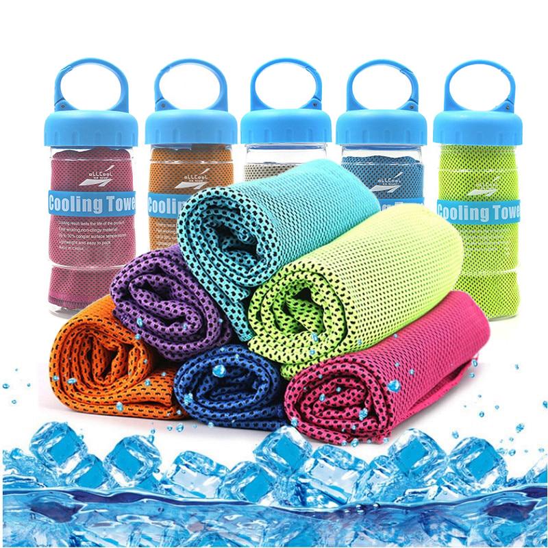 

1Pc Outdoor Fitness Climbing Yoga Exercise Rapid Cooling Sports Towel Microfiber Fabric Quick-Dry Physical Cooling Ice Towels, Pink