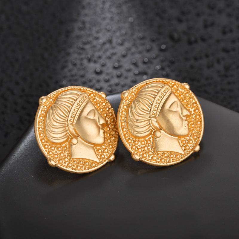 

MESTILO Vintage Coin Portrait Stud Earring Charms Eardrop Findings With Hole Diy Earrings Oorbellen Aretes Jewelry Making
