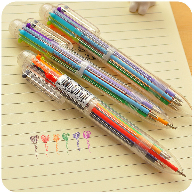 Lovely Multi Color Ball Point Pen Korean Stationery Multifunctional