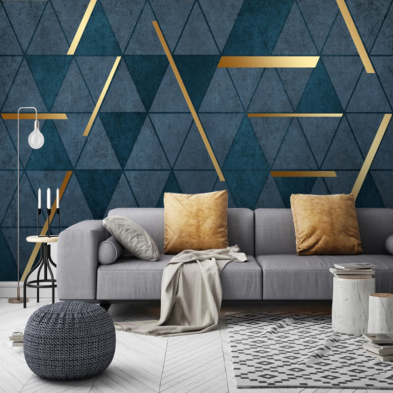 

Custom Photo 3D Abstract Geometric Luxury Mural Modern Bedroom Living Room Sofa TV Background Wall Home Decor Wallpaper Murals, As pic