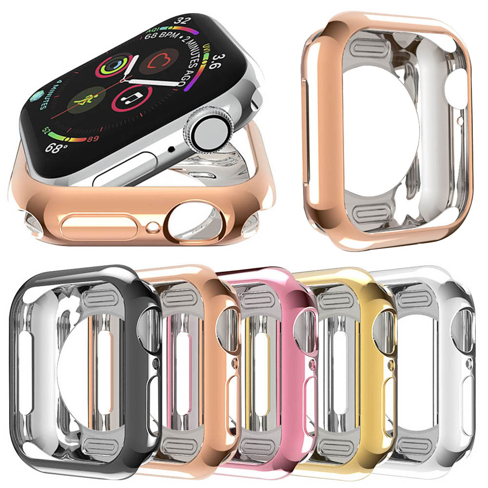 

360 Slim Watch Cover for Apple Watch Case 42MM 38MM Soft Clear TPU Screen Protector for iWatch 5 4 3 44MM 40MM waterproof Shell