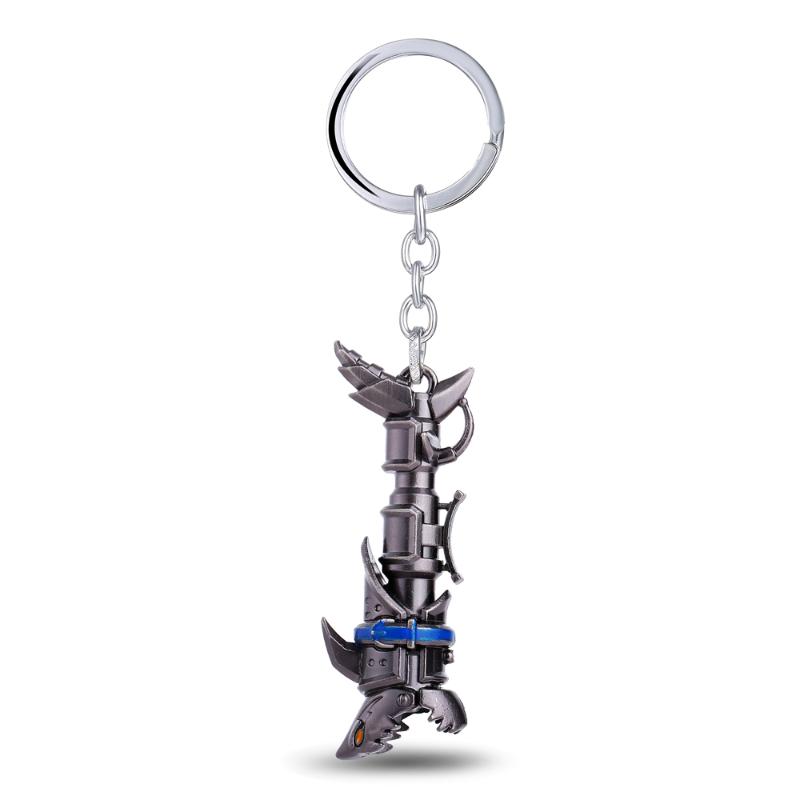 

League of Legendes Jinx cannon Keychain Metal Key Rings For Gift Key chain Jewelry for car YS11001