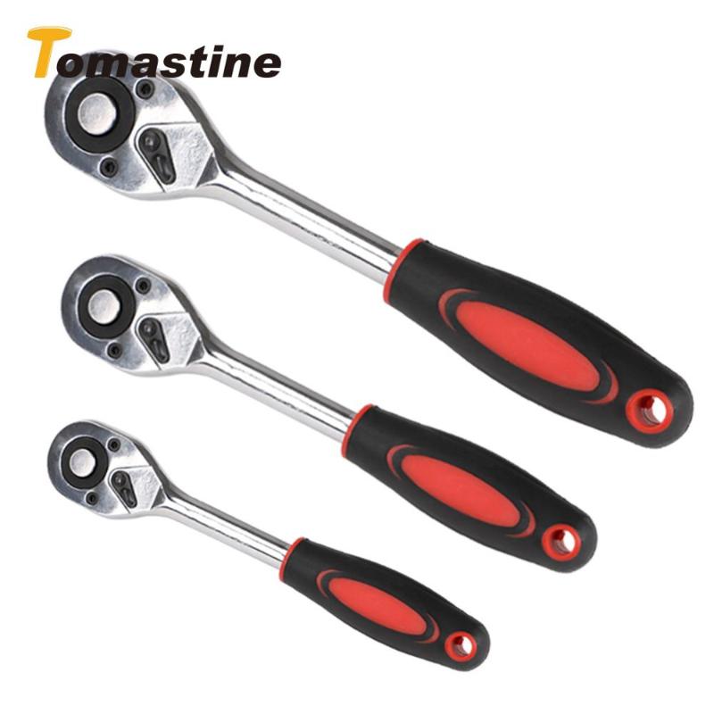 

1/4" 3/8" 1/2" Drive Swivel Ratchet Wrench Steel High Torque Ratchet Wrench Socket 24 Teeth Quick Release Wide Used Hand Tools